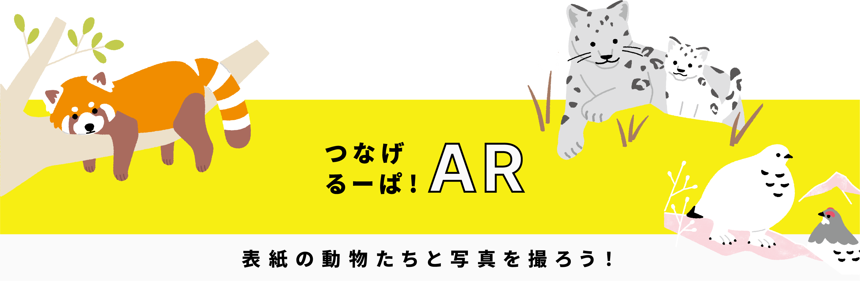 つなげるーぱ!AR 表紙の動物たちと写真を撮ろう！