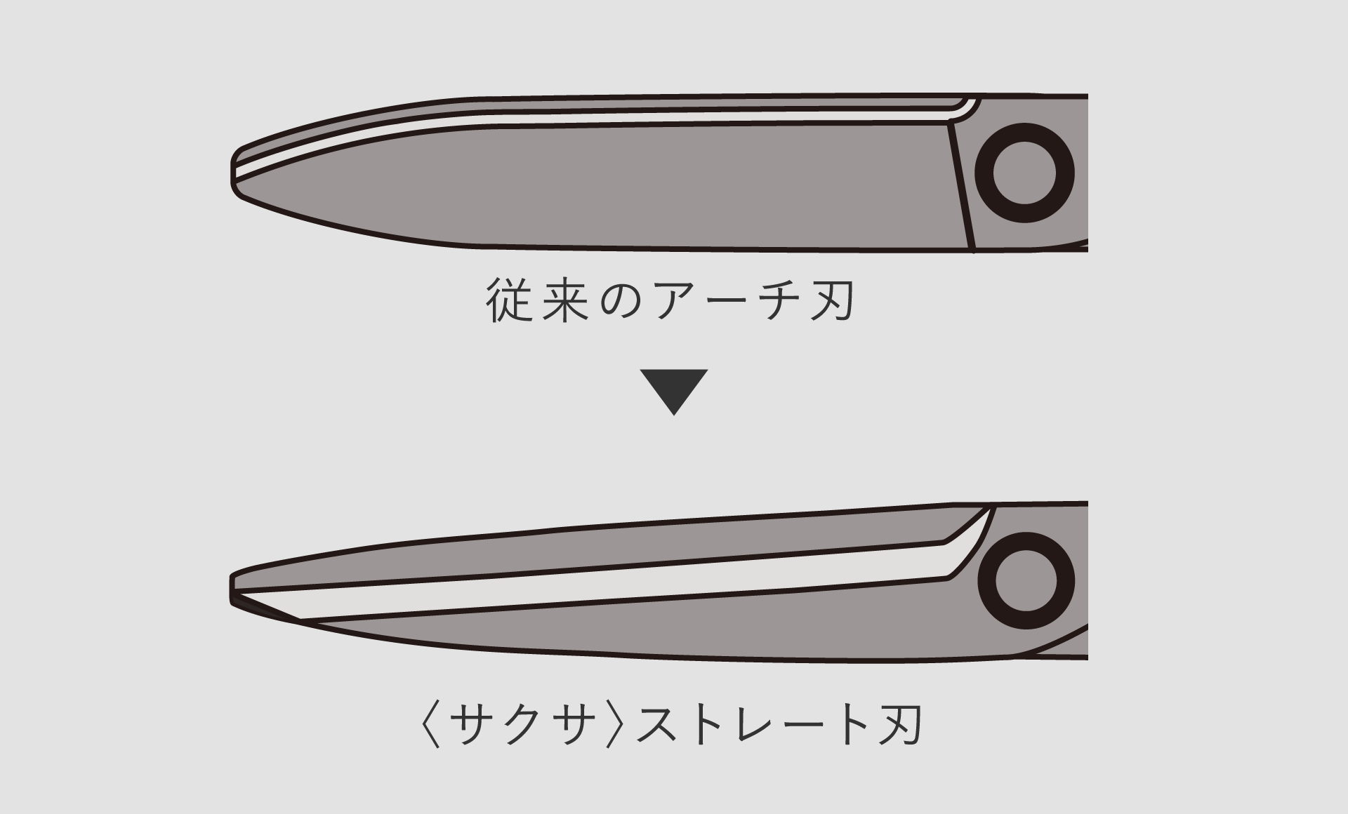 画像：刃の違い